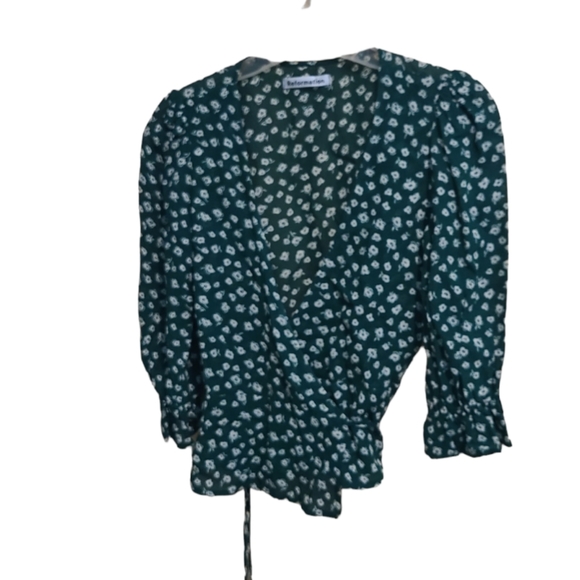 Reformation Emma wrap blouse green - Picture 5 of 9
